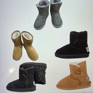 Brown Children Aussie Merino  suede boots size toddler 8 NWOB